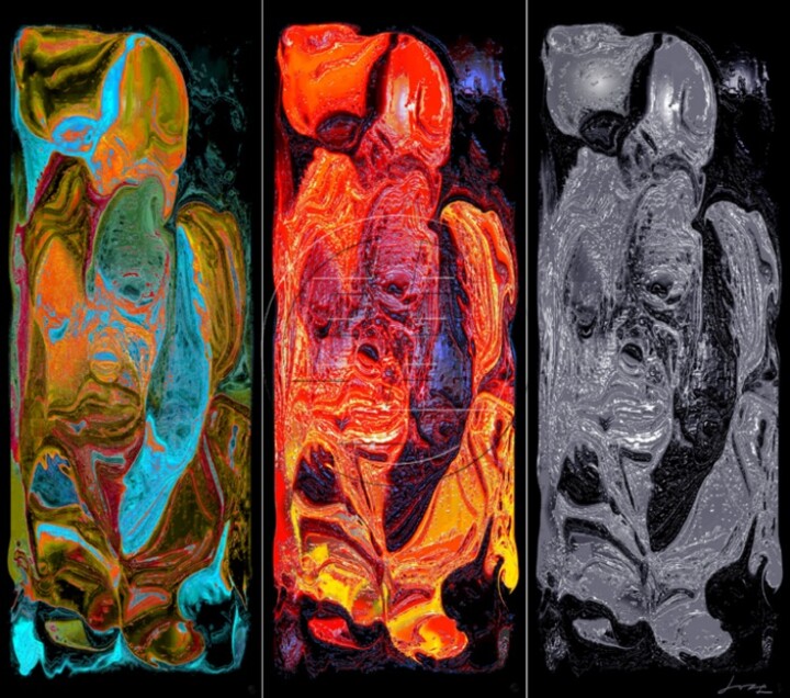 Arte digital titulada "Trilogie" por Eduardo Loza Laguna, Obra de arte original, Pintura Digital