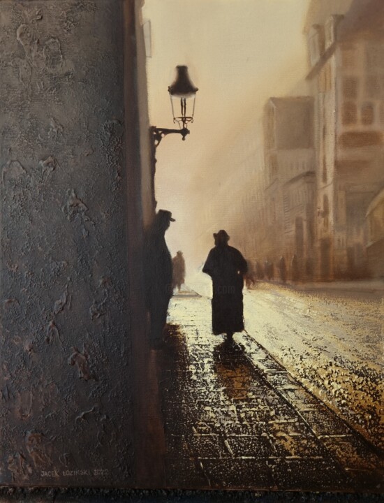 Painting titled "Fog" by Jacek Łoziński, Original Artwork, Acrylic