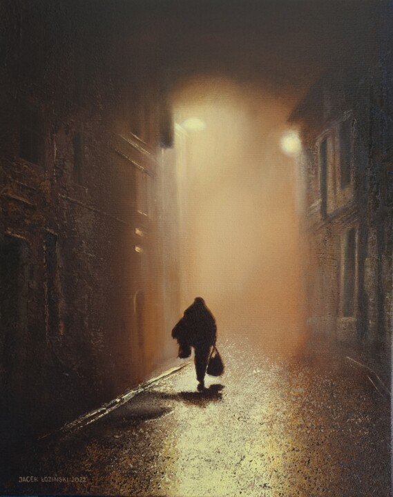 Painting titled "Loneliness" by Jacek Łoziński, Original Artwork, Acrylic