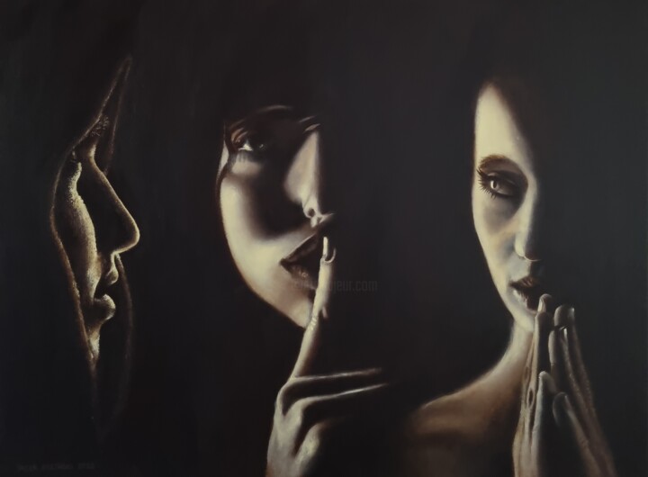 Malarstwo zatytułowany „Wiesz, milczysz, pa…” autorstwa Jacek Łoziński, Oryginalna praca, Akryl