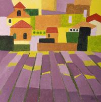 Painting titled "Abbaye de Senanque" by Liesa Rock, Original Artwork