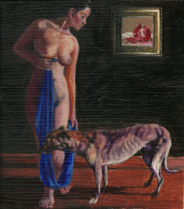 Malerei mit dem Titel "Sueños 01" von Leonardo Soto Calquín, Original-Kunstwerk, Öl