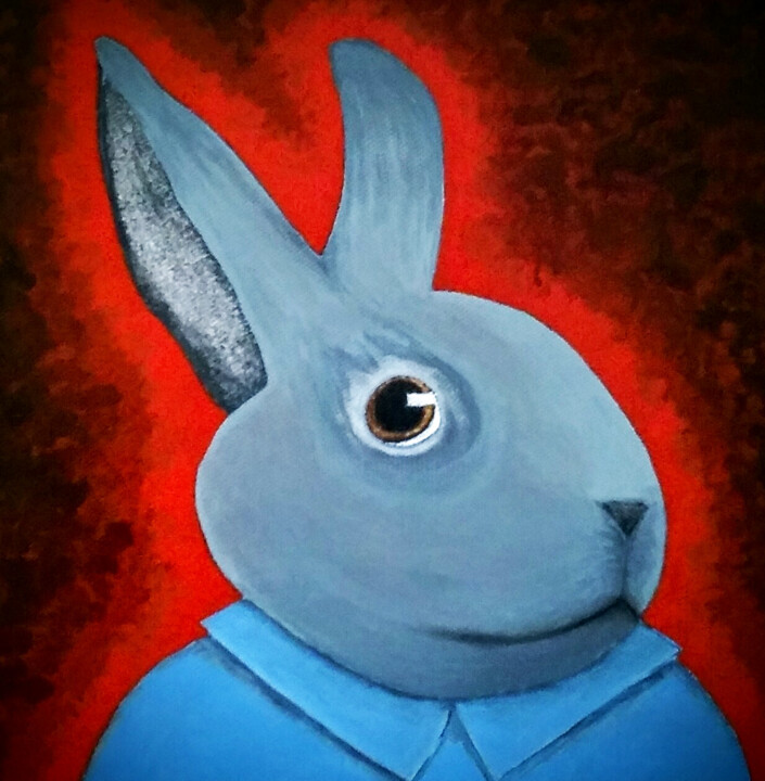 Digital Arts titled "call me rabbit" by Lu Lapan, Original Artwork, Acrylic