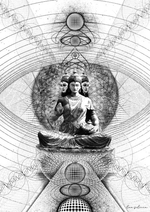 Digitale Kunst mit dem Titel "Parvati" von Lua Felicia, Original-Kunstwerk, Digitale Malerei