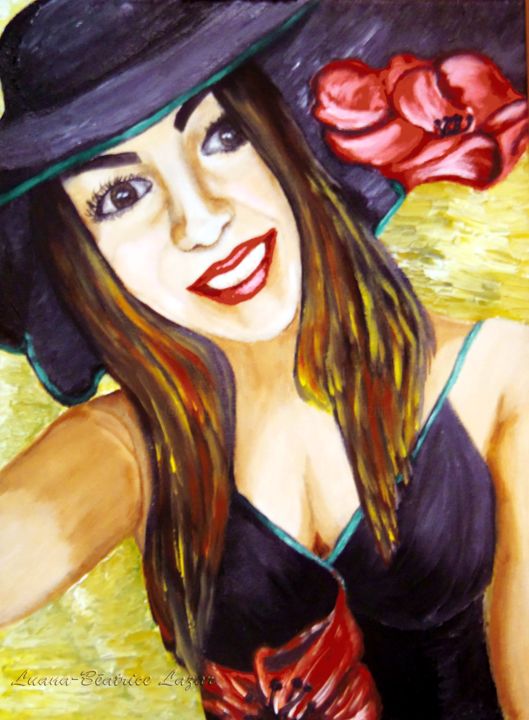 Pintura titulada "Selfie" por Luana Béatrice Lazar, Obra de arte original, Acrílico