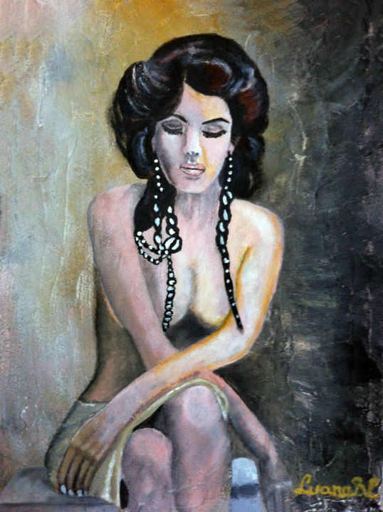 Painting titled "Lolitta" by Luana Béatrice Lazar, Original Artwork, Acrylic