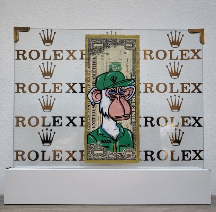「Bored Rolex」というタイトルの絵画 Luana Muntoni (MunLu)によって, オリジナルのアートワーク, マーカー
