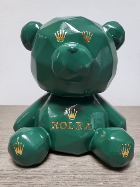 Sculpture titled "Rolex bear" by Luana Muntoni (MunLu), Original Artwork, Spray paint