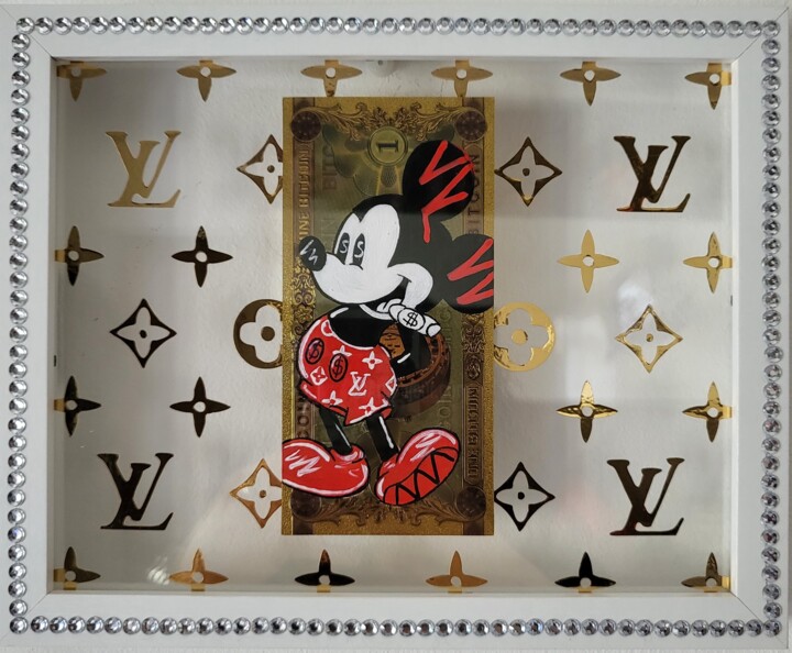 Pittura intitolato "Mickey Mouse $ Loui…" da Luana Muntoni (MunLu), Opera d'arte originale, Acrilico