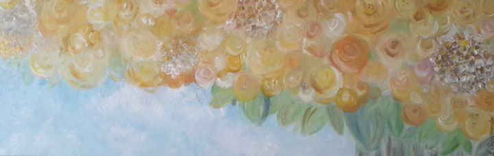 Peinture intitulée "Yellow helo" par Luana Raimondo, Œuvre d'art originale, Acrylique