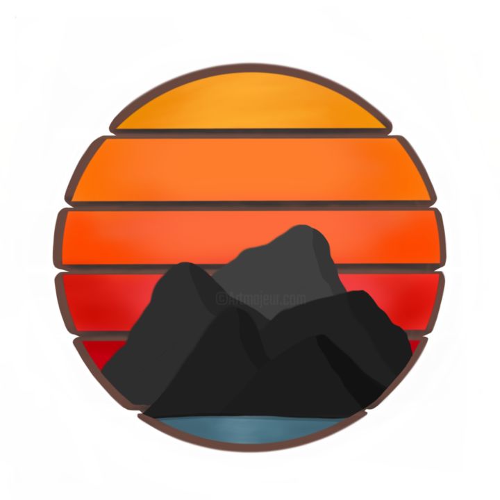 Artes digitais intitulada "Mountains" por Luana Turco, Obras de arte originais, Pintura digital