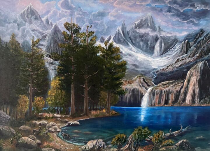 Картина под названием "Картина «Сиерра Нев…" - Любисток, Подлинное произведение искусства, Масло