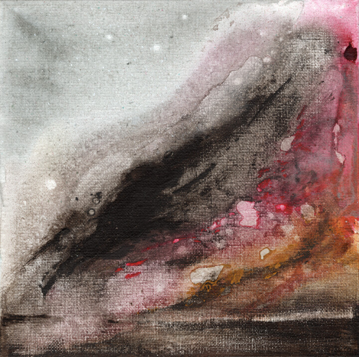Картина под названием "Migration (20x20cm)" - Luc Andrieux, Подлинное произведение искусства, Акрил Установлен на Деревянная…
