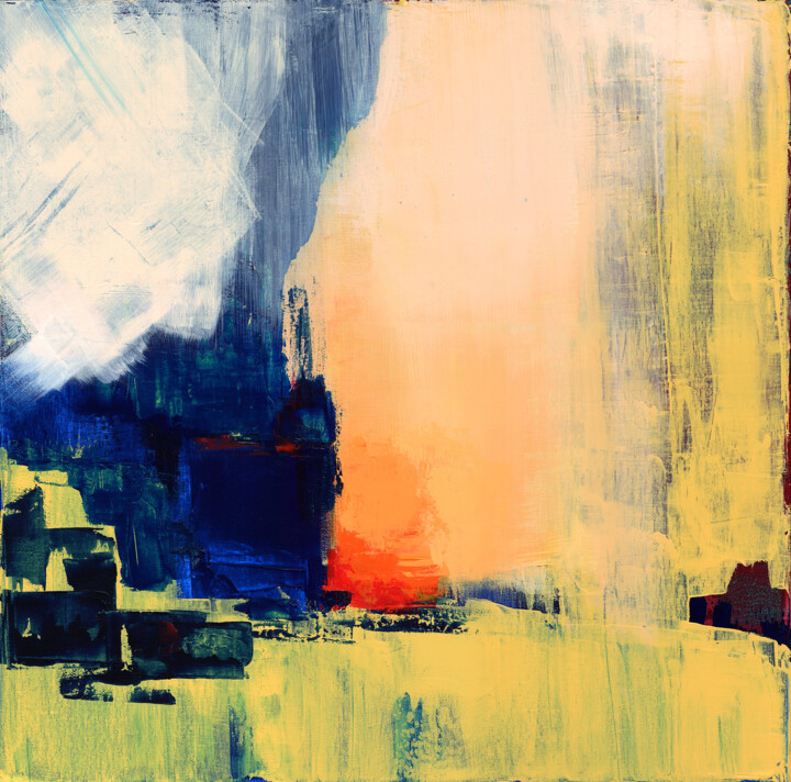 Pintura intitulada "La colline aux song…" por Luc Andrieux, Obras de arte originais, Acrílico