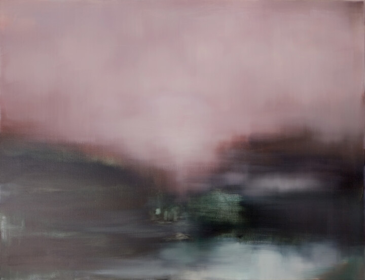 Ζωγραφική με τίτλο "MIRAGE (89X116CM)" από Luc Andrieux, Αυθεντικά έργα τέχνης, Λάδι Τοποθετήθηκε στο Ξύλινο φορείο σκελετό