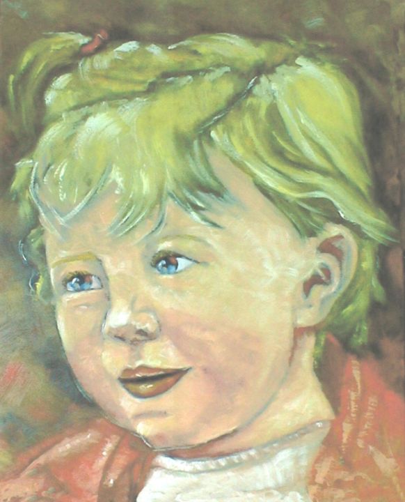 Painting titled "Nini" by Luc Lavroff, Original Artwork