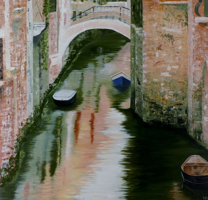 Painting titled "Venise" by Luc Manoury, Original Artwork