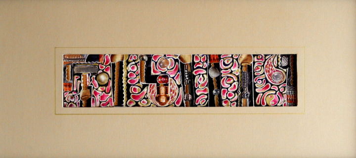 Collages intitulée "Chez Cerise" par Luc Philippe, Œuvre d'art originale, Collages Monté sur Carton