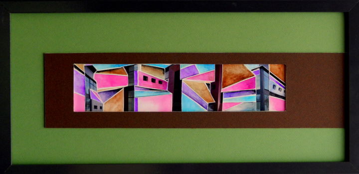 Collages titled "Bunker" by Luc Philippe, Original Artwork, Collages Mounted on Cardboard