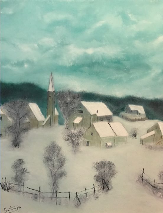 Lorraine en hiver Peinture par Lucien Bontemps | Artmajeur