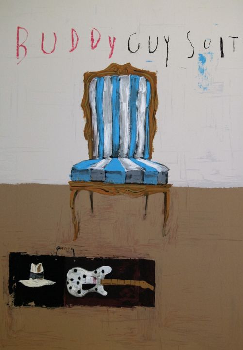 Incisioni, stampe intitolato "Buddy Guy Suite" da Luca Bellandi, Opera d'arte originale, Serigrafia