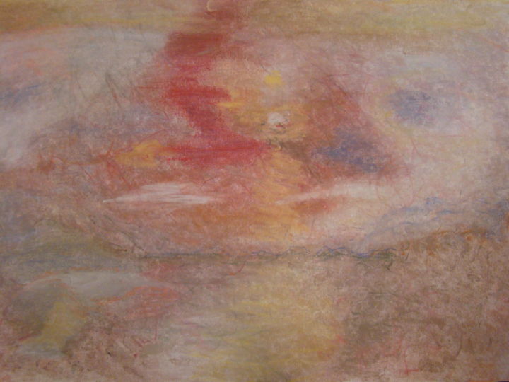 Pintura titulada "Verso il tramonto" por Luca Lavagno, Obra de arte original, Pastel