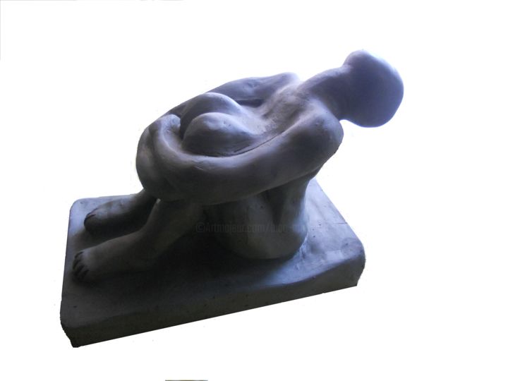 Sculpture titled "Donna raccolta" by Luca Martinoli, Original Artwork