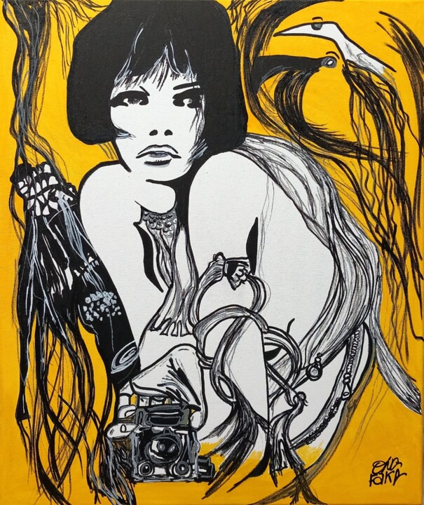 Pintura titulada "Valentina ( a tribu…" por Luca Oddoni (OneFake), Obra de arte original, Acrílico