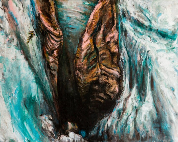 Картина под названием "Hole" - Luca Palazzi, Подлинное произведение искусства, Масло