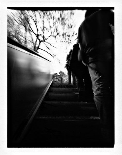 Photography titled "paris escaliers méc…" by Luca Baldassari, Original Artwork