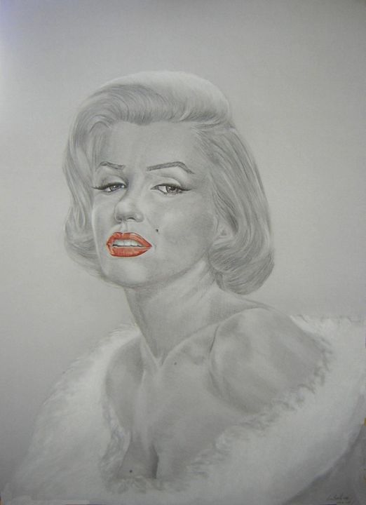 Drawing titled "omaggio-a-marilyn-m…" by Luca Borelli, Original Artwork, Other