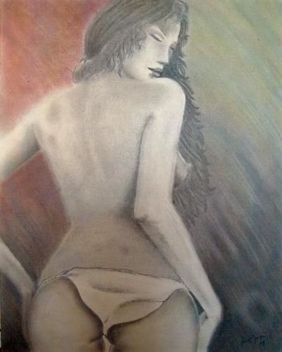 Painting titled "nudo" by Luca Morselli, Original Artwork