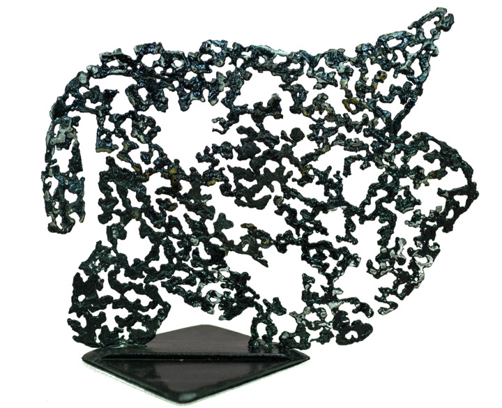 Sculpture titled "Azovstal" by Lucart, Original Artwork, Stainless Steel