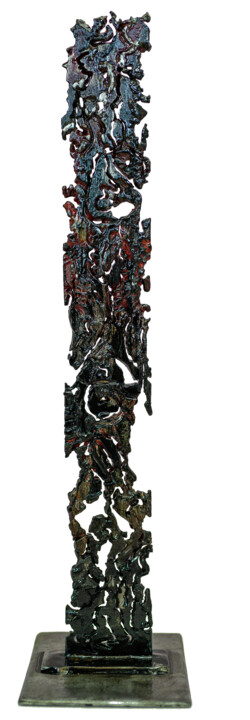 Sculpture titled "Chaos 3" by Lucart, Original Artwork, Stainless Steel