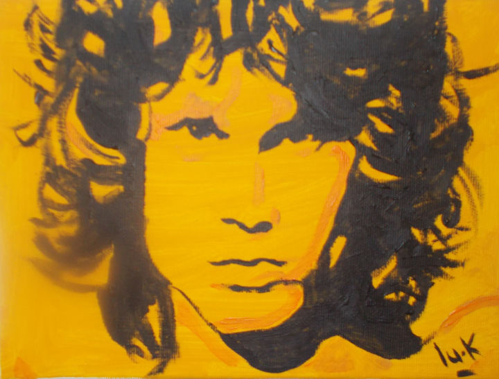 Peinture intitulée "Jim Morrison" par Lu-K, Œuvre d'art originale, Acrylique