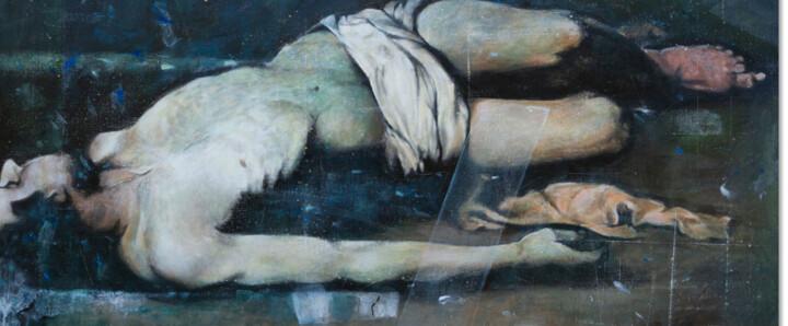 Schilderij getiteld "Corpus/Body" door Lucas Cann, Origineel Kunstwerk, Acryl