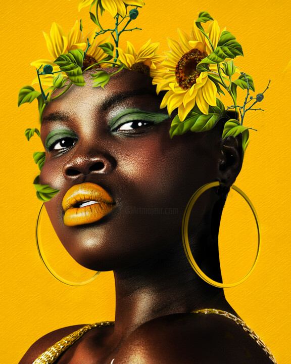 Digital Arts titled "Flowers" by Lucas Ribeiro, Original Artwork, Photo Montage