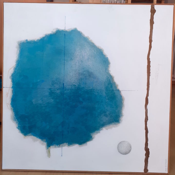 Peinture intitulée "Bleu(e)" par Marc Bollinger, Œuvre d'art originale, Huile