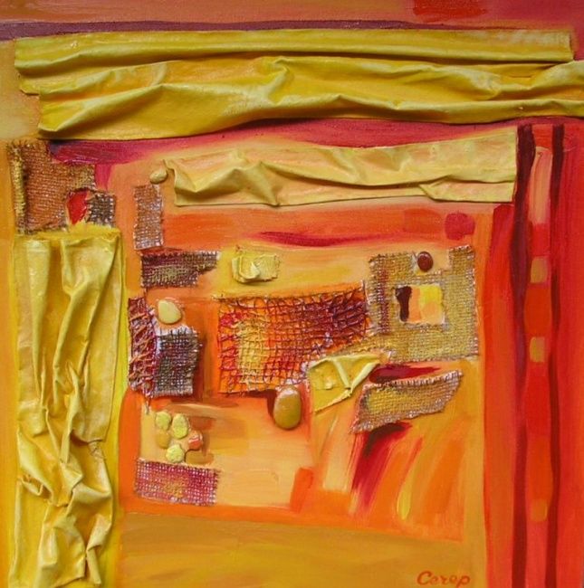 Painting titled "The Heat" by Elena Cerepennicova, Original Artwork, Oil