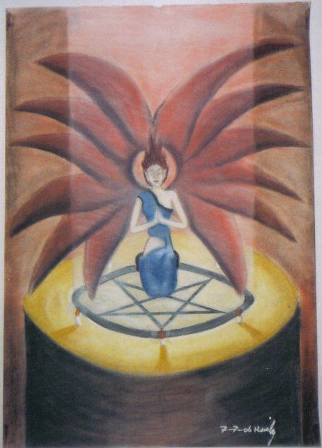 Desenho intitulada "angel_3.jpg" por Lücesita, Obras de arte originais