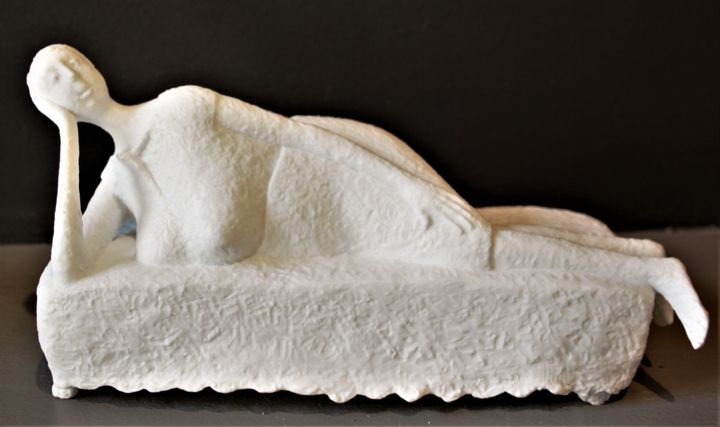Sculpture intitulée "rêverie" par Lucette Brandy, Œuvre d'art originale, Céramique