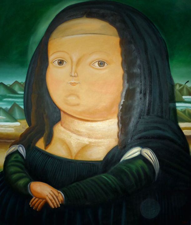 Pittura intitolato "La Gorda  (homenaje…" da Luchetty, Opera d'arte originale, Olio
