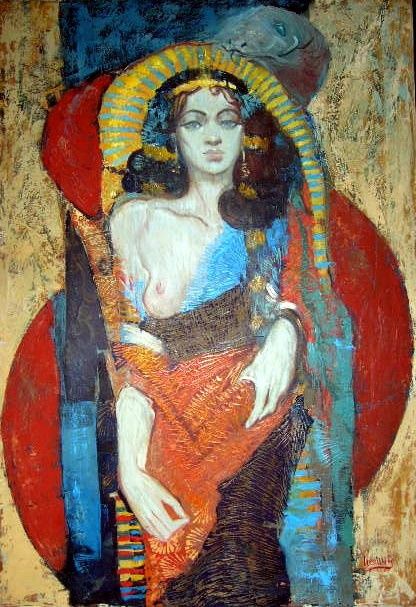 Painting titled "Egipto" by Ruslan Luchian, Original Artwork, Oil