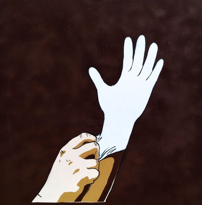 Painting titled "purification" by Lucia Krosnerová, Original Art, Spray paint
