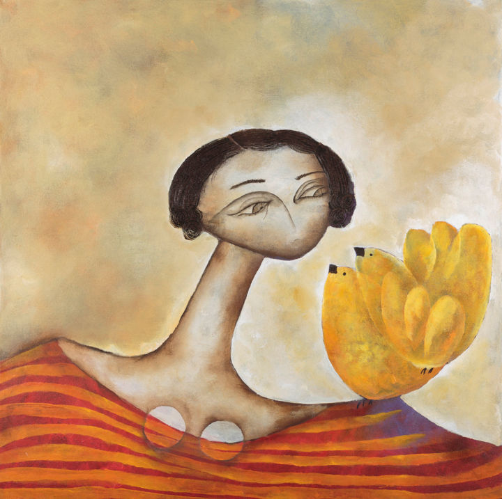 Pintura intitulada "Las Benitas" por Lucia Rohrmann, Obras de arte originais, Acrílico