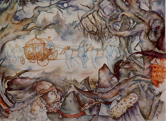 Painting titled "La regina della neve" by Lucia Mazzoni, Original Art, Other
