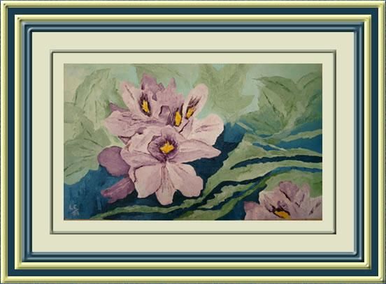 Painting titled "Orchidee" by Lucia Contarino, Original Artwork