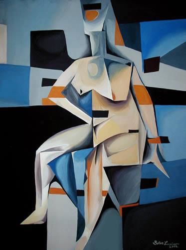 Peinture intitulée "Nude Women II" par Lucian Botez, Œuvre d'art originale