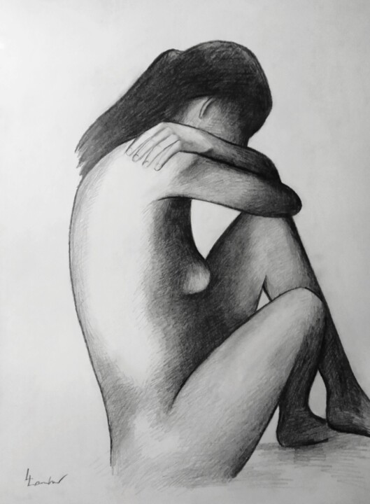 Drawing titled "Inside of you" by Luciano Lombardi, Original Artwork, Pencil