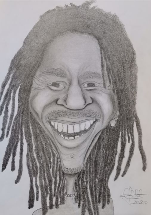 Drawing titled "Bob Marley  (grafit…" by Luciano Costa, Original Artwork, Graphite
